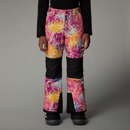 The North Face Geïsoleerde Freedom-broek Voor Meisjes Radiant Poppy Blowing Wind Print female