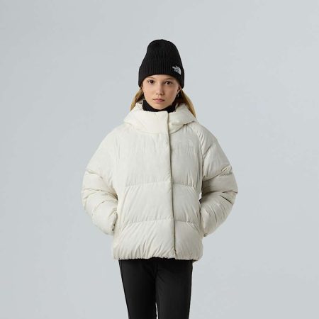 The North Face North-donsjas Met Capuchon Voor Meisjes White Dune female