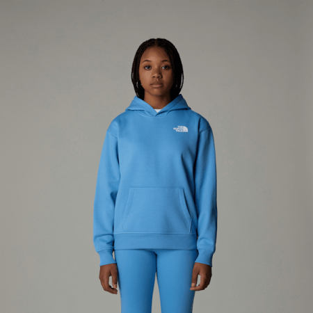 The North Face Oversized Vertical Graphic-hoodie Voor Meisjes Cornflower female