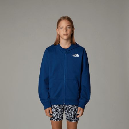 The North Face Oversized Light-hoodie Met Volledige Rits Voor Meisjes Estate Blue female