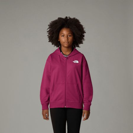 The North Face Oversized Light-hoodie Met Volledige Rits Voor Meisjes Cyber Berry female