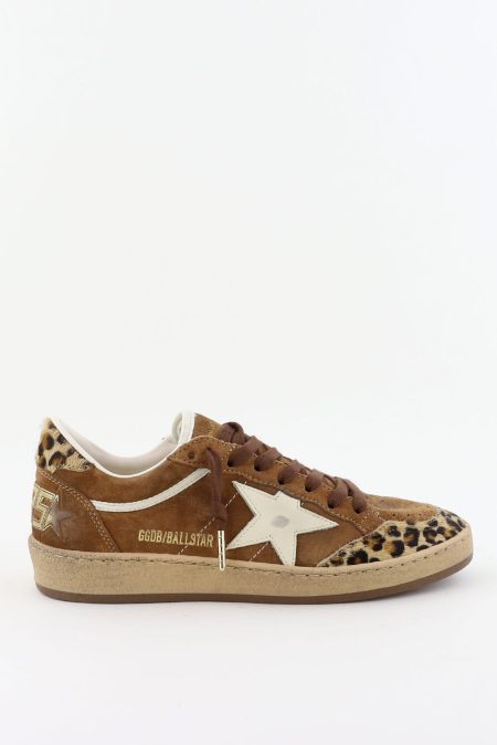 Golden Goose sneakers Ballstar GWF00117.F008064.55732 brown/leopard/silver