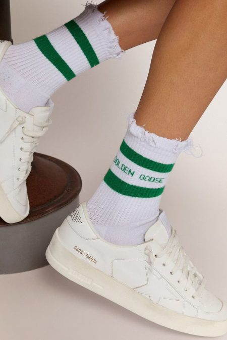 Golden Goose sokken GUP00883.P000487.81237 old white/green