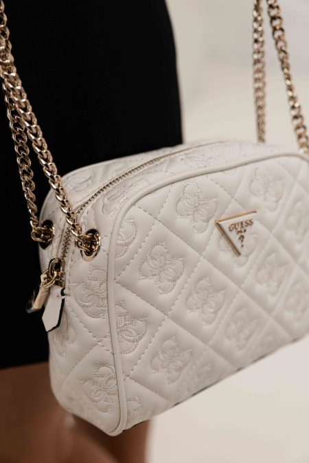 Guess Adelasia Camera Schoudertas Dames Wit - Maat One Size - Kleur: Wit | Soccerfanshop
