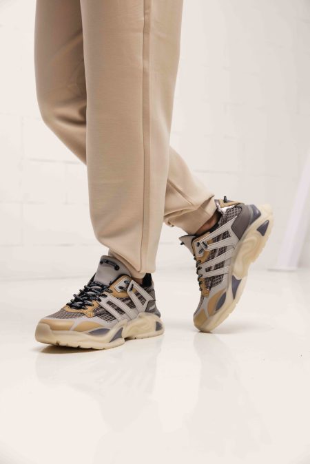 Guess Belluna Sneakers Dames Grijs/Beige - Maat 40 - Kleur: BeigeGrijs | Soccerfanshop