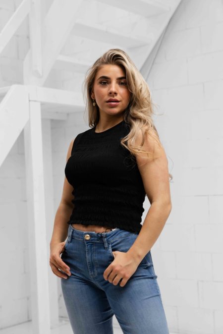 Guess Claire Smock Top Dames Bruin - Maat XL - Kleur: Bruin | Soccerfanshop