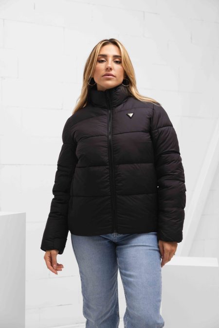 Guess Claudia Light Puffer Jas Dames Zwart - Maat M - Kleur: Zwart | Soccerfanshop