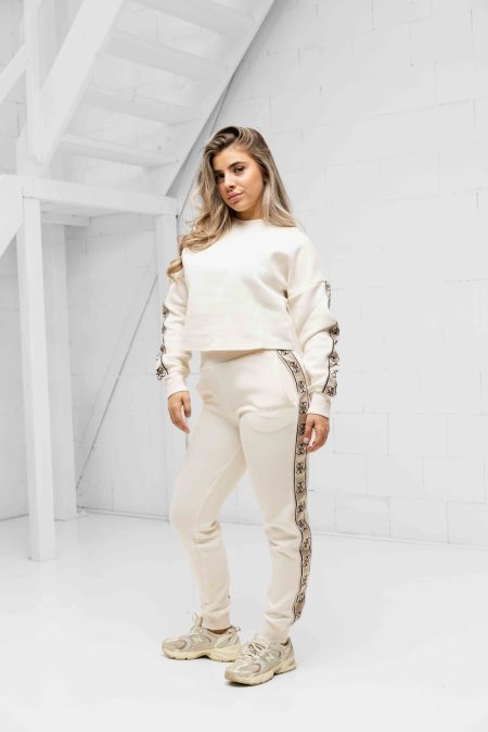 Guess Cymone Trainingspak Dames Beige - Maat M - Kleur: Beige | Soccerfanshop