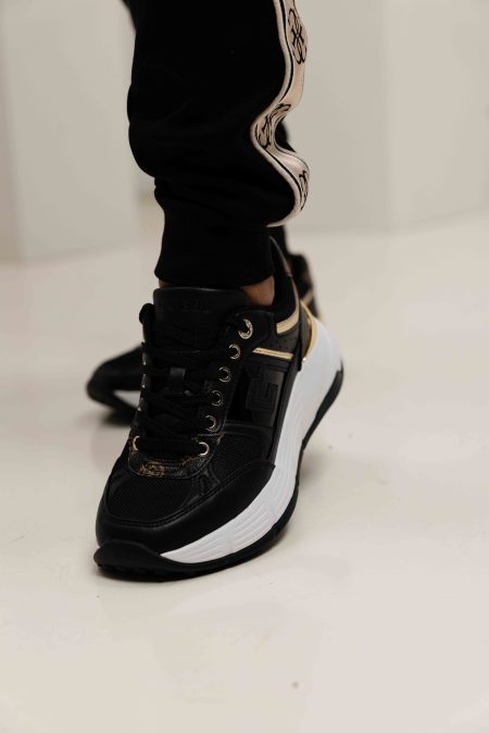 Guess Fonzy Sneakers Dames Zwart - Maat 39 - Kleur: Zwart | Soccerfanshop