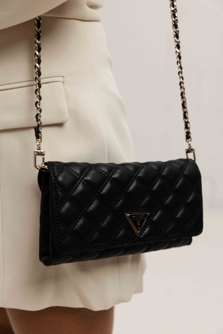 Guess Giully II Mini Schoudertas Dames Zwart - Maat One Size - Kleur: Zwart | Soccerfanshop