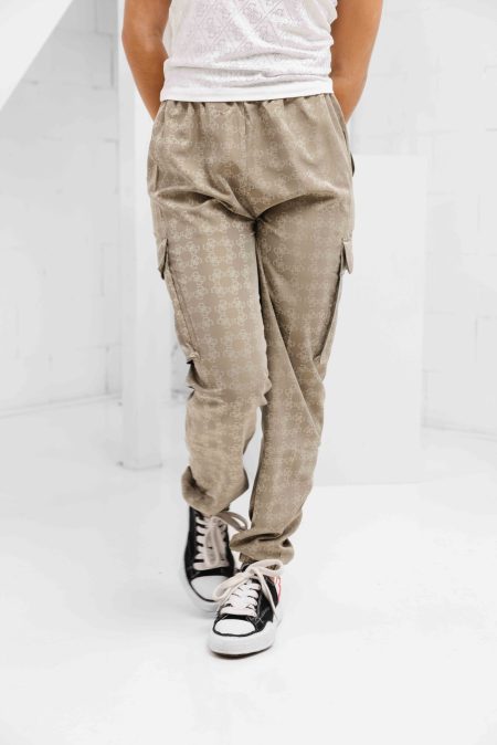 Guess 4G-Logo Cargo Broek Dames Groen - Maat XL - Kleur: Groen | Soccerfanshop