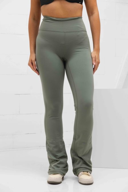 Guess Hoge Taille Flared Broek Dames Groen - Maat M - Kleur: Groen | Soccerfanshop