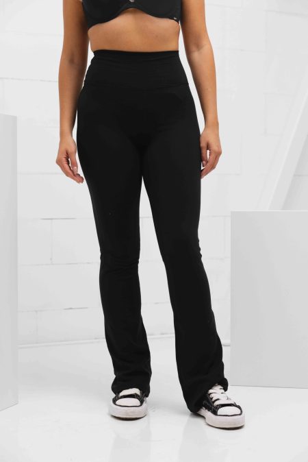 Guess Hoge Taille Flared Broek Dames Zwart - Maat L - Kleur: Zwart | Soccerfanshop
