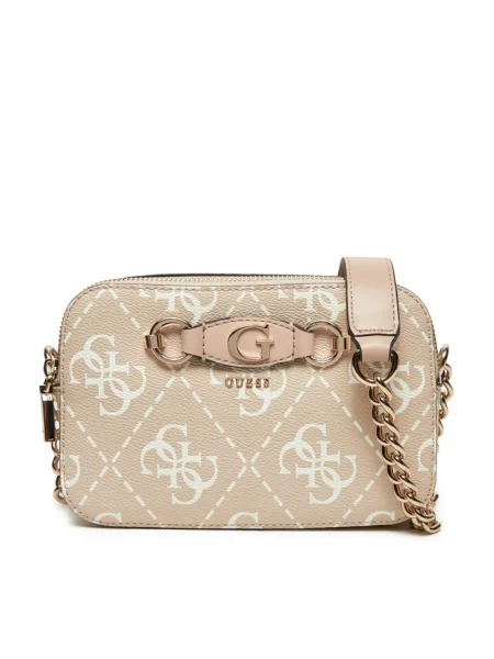 Guess Izzy Crossbody Tas Dames Beige - Maat One Size - Kleur: Beige | Soccerfanshop