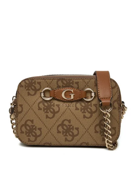 Guess Izzy Crossbody Tas Dames Bruin - Maat One Size - Kleur: Bruin | Soccerfanshop