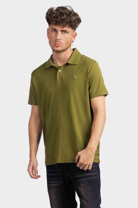 Guess Nolan Polo Heren Groen - Maat L - Kleur: Groen | Soccerfanshop