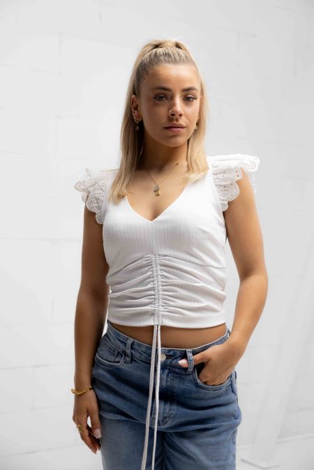 Guess Sangallo Top Dames Wit - Maat XS - Kleur: Wit | Soccerfanshop