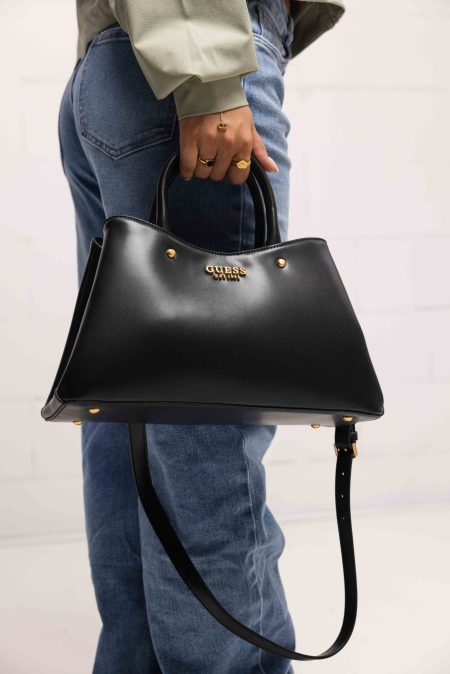 Guess Sarita Girlfriend Satchel Tas Dames Zwart - Kleur: Zwart | Soccerfanshop