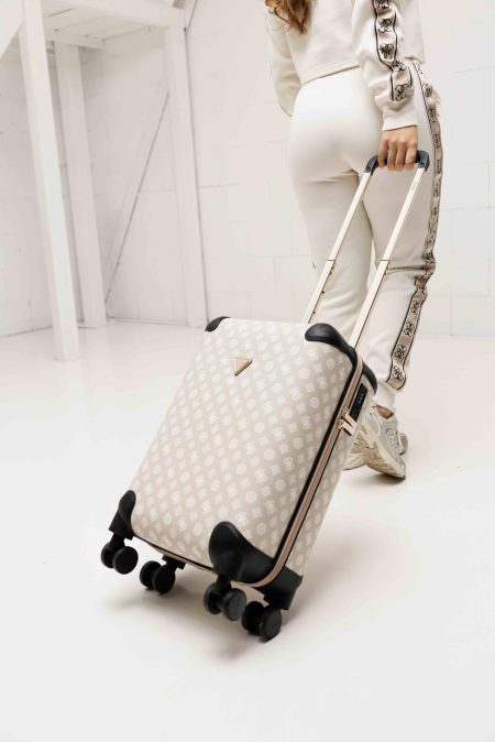 Guess Wilder Travel Koffer Dames Beige/Wit - Maat One Size - Kleur: BeigeWit | Soccerfanshop