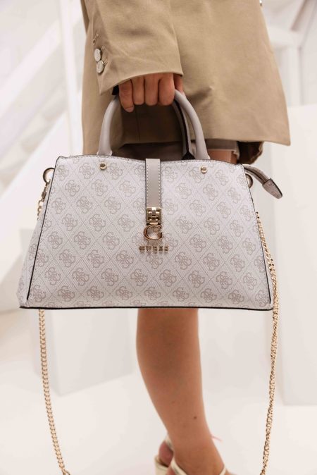 Guess Zamira Luxury Handtas Dames Lichtgrijs - Maat One Size - Kleur: Lichtgrijs | Soccerfanshop