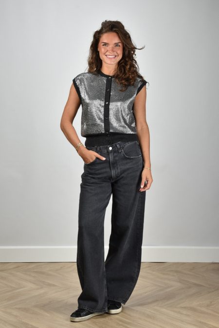 Haikure blouse Kirby HEW07093MC070PX anthracite