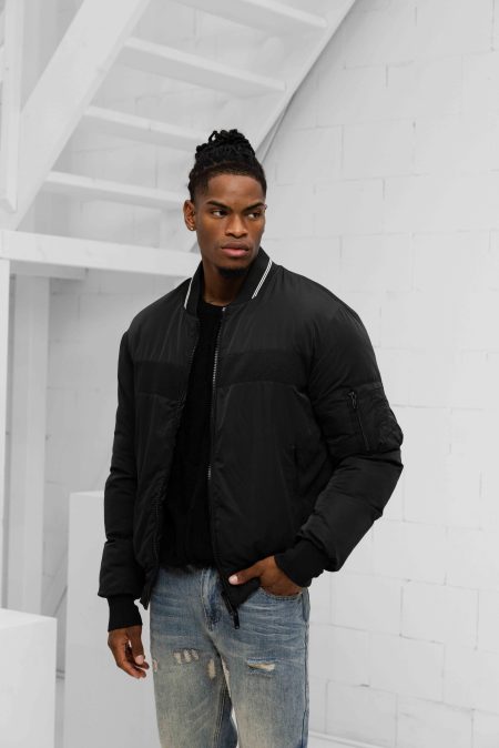 Iceberg 5G J010 Giubbotto Tessuto Bomberjack Heren Zwart - Maat XL - Kleur: Zwart | Soccerfanshop