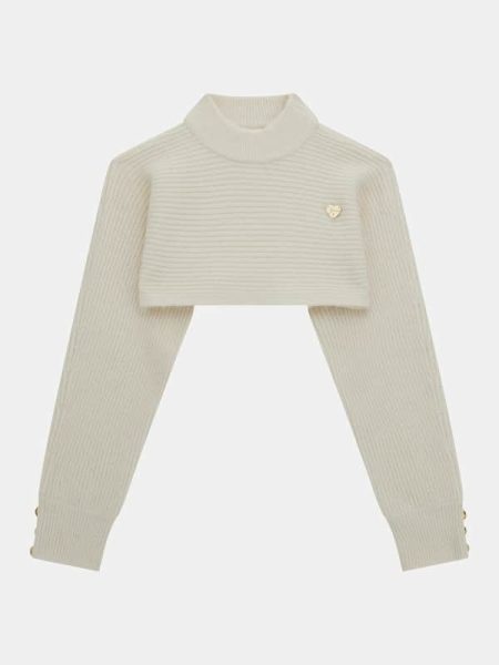 Cropped Sweater Van Geribd Breiwerk