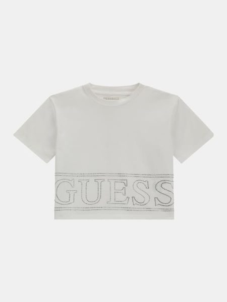 Stretch T-Shirt Met Logo Met Strass