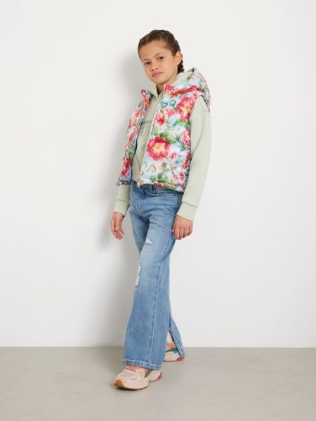 Gewatteerd Gilet Met Bloemenprint All-Over