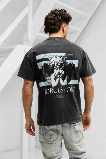 Jorcustom Angel2.0 Loose Fit T-Shirt Heren Grijs - Maat L - Kleur: Grijs | Soccerfanshop