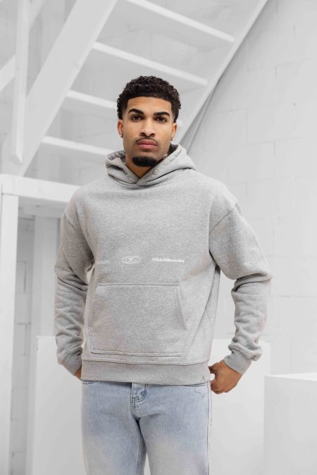 Jorcustom Fleece Uncommon Minds Oversized Hoodie Heren Grijs - Maat XL - Kleur: Grijs | Soccerfanshop