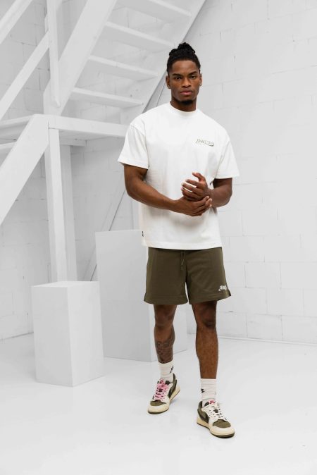 Jorcustom Script Mesh Loose Fit Zomerset Heren Wit/Donkergroen - Maat L - Kleur: DonkergroenWit | Soccerfanshop