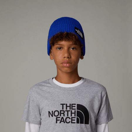 The North Face Tnf Box Logo-beanie Met Boord Voor Kids Tnf Blue male