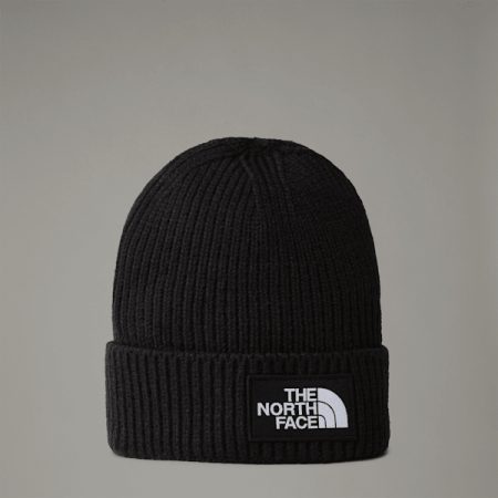 The North Face Tnf Box Logo-beanie Met Boord Voor Kids Tnf Black male