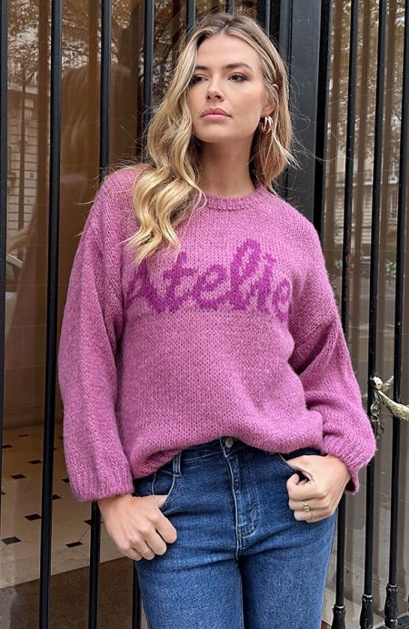 Knitted Atelier Trui Mauve