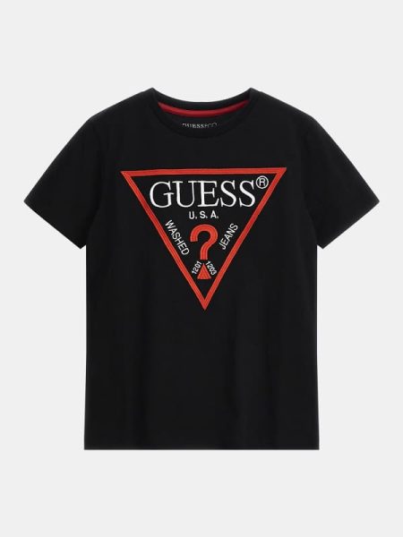 T-Shirt Met Driehoek Logo Borduursel