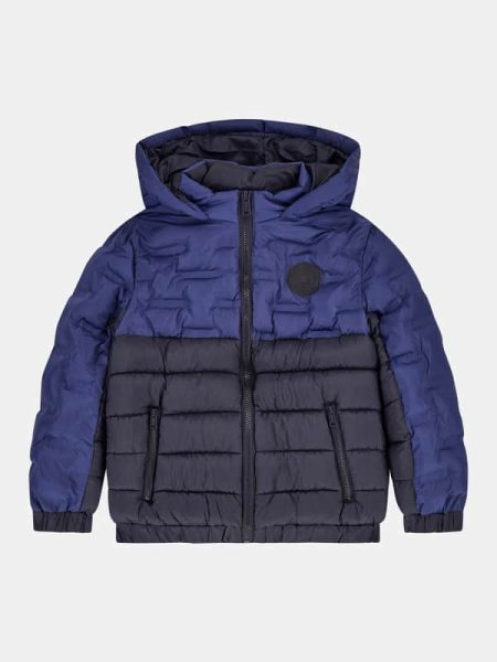 Puffer Met Capuchon Color Block