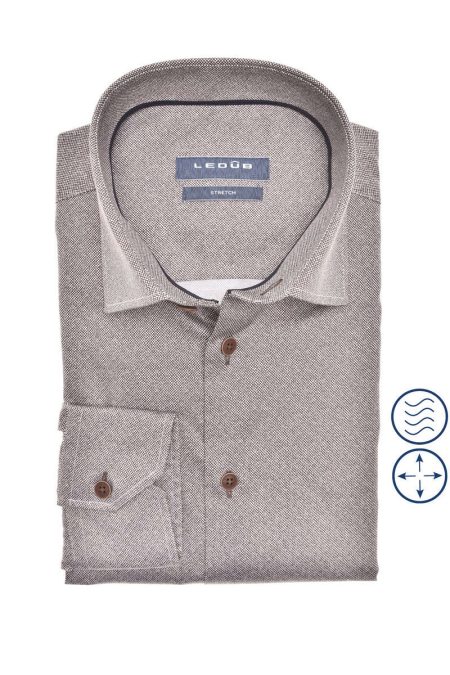 Ledȗb Overhemd donkerbruin