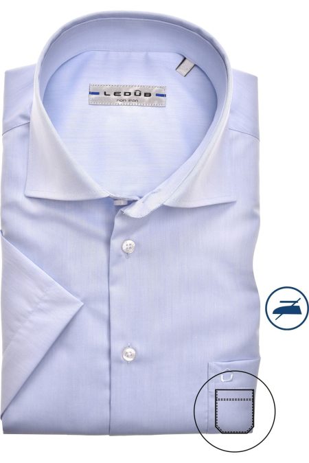 Ledȗb Overhemd Korte mouw blauw