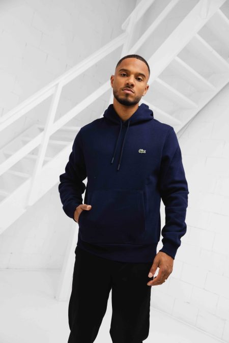 Lacoste Fleece Hoodie Heren Donkerblauw - Maat XXL - Kleur: Donkerblauw | Soccerfanshop