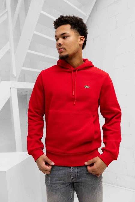 Lacoste Basic Hoodie Heren Rood - Maat S - Kleur: Rood | Soccerfanshop