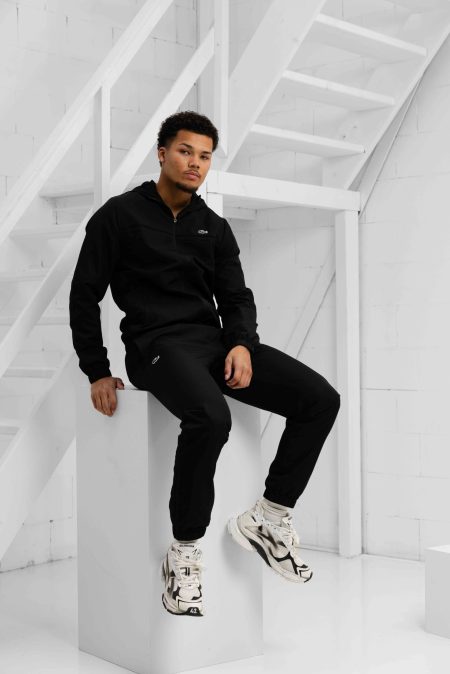 Lacoste Diamond Trainingspak Heren Zwart - Maat XXL - Kleur: Donkerblauw | Soccerfanshop