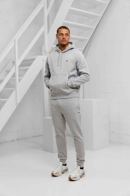 Lacoste Hooded Trainingspak Heren Grijs - Maat L - Kleur: Grijs | Soccerfanshop