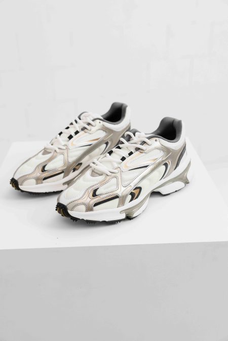 Lacoste L003 2K24 Sneakers Heren Wit/Zilver - Maat 46 - Kleur: ZilverWit | Soccerfanshop