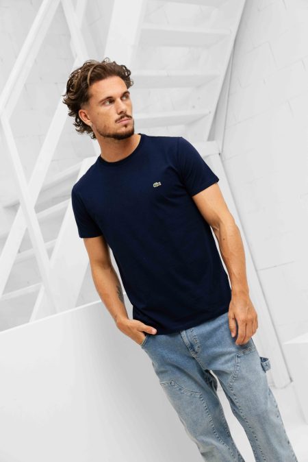 Lacoste Pima T-Shirt Heren Donkerblauw - Maat XXL - Kleur: Donkerblauw | Soccerfanshop