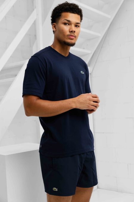 Lacoste Sport Logo T-Shirt Heren Donkerblauw - Maat L - Kleur: Donkerblauw | Soccerfanshop