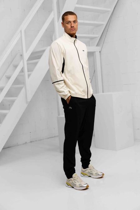 Lacoste Tennis x Daniil Medvedev Trainingspak Heren Beige - Maat M - Kleur: BeigeZwart | Soccerfanshop