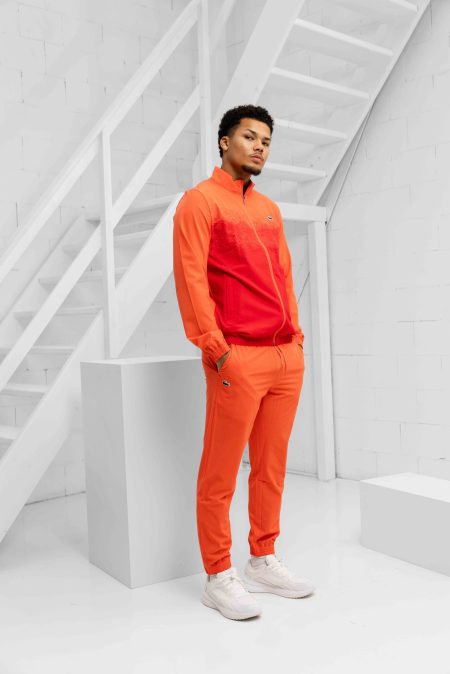 Lacoste Tennis x Novak Djokovic Trainingspak Heren Oranje/Rood - Maat L - Kleur: RoodOranje | Soccerfanshop