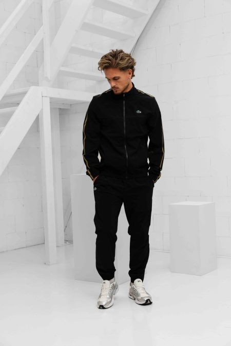 Lacoste Tennis x Novak Djokovic Trainingspak Heren Zwart - Maat S - Kleur: Zwart | Soccerfanshop