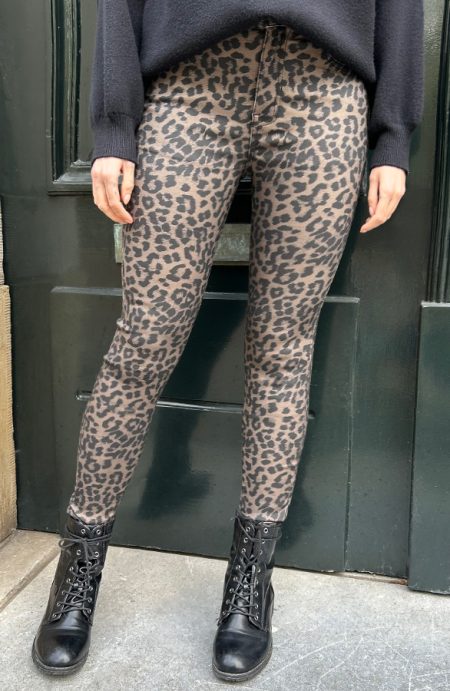 Leopard Coating Jeans